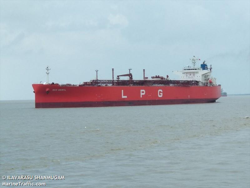 gas beryl (LPG Tanker) - IMO 9454010, MMSI 636020239, Call Sign D5YH3 under the flag of Liberia