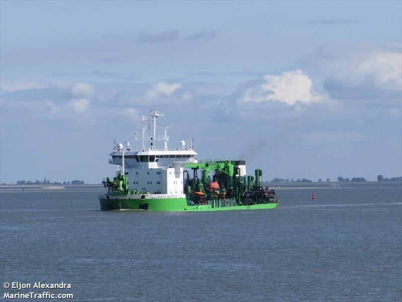 lange wapper (Hopper Dredger) - IMO 9174139, MMSI 205309000, Call Sign ORMP under the flag of Belgium