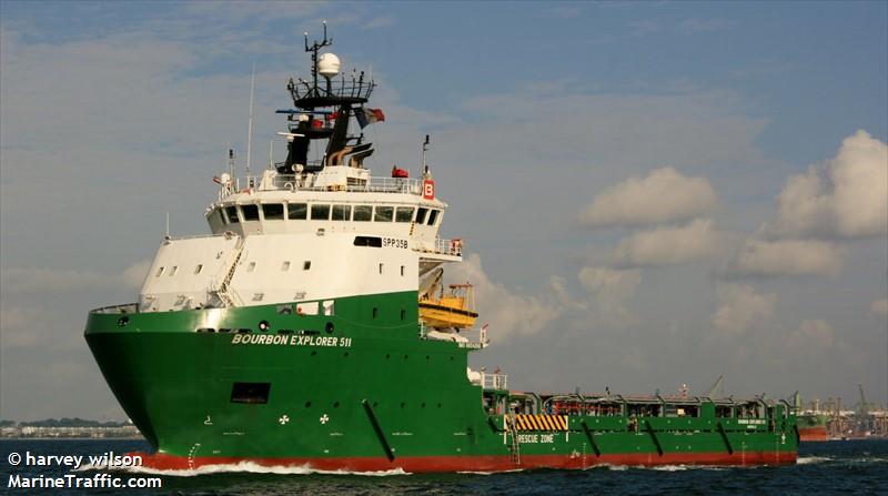 bourbon explorer 511 (Offshore Tug/Supply Ship) - IMO 9654268, MMSI 228056900, Call Sign FIRK under the flag of France