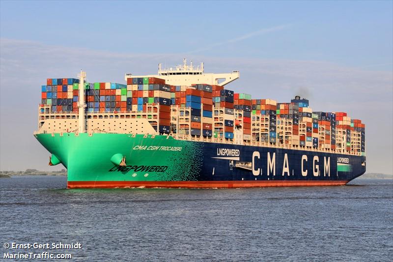 cma cgm trocadero (Container Ship) - IMO 9839167, MMSI 228402900, Call Sign FMOL under the flag of France