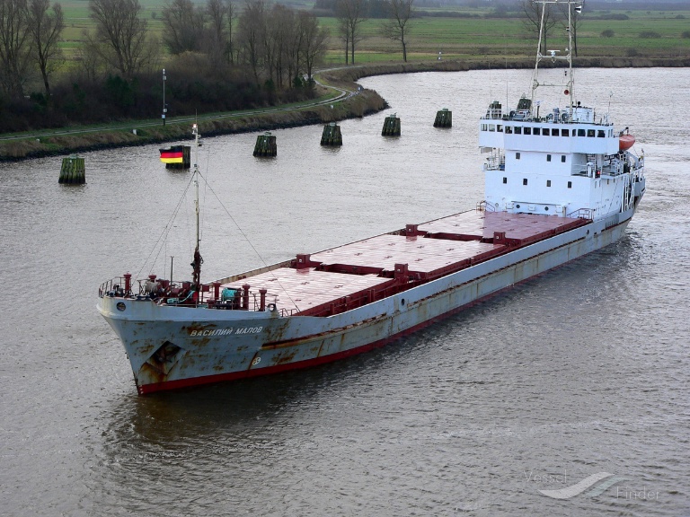 vasiliy malov (General Cargo Ship) - IMO 7612486, MMSI 273324400, Call Sign UCFZ under the flag of Russia