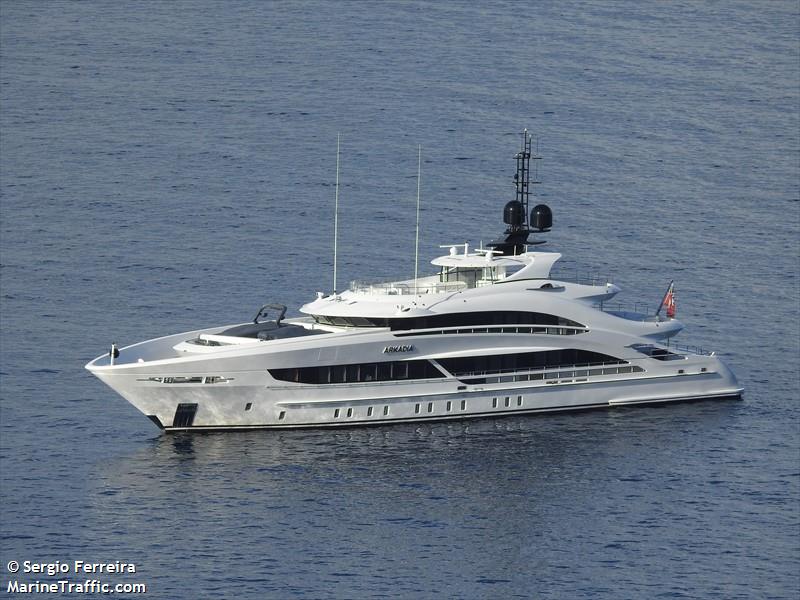 arkadia (Yacht) - IMO 9845300, MMSI 319178800, Call Sign ZGKK2 under the flag of Cayman Islands