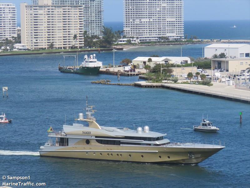 thunder (Yacht) - IMO 8353051, MMSI 339927000, Call Sign 6YUK9 under the flag of Jamaica