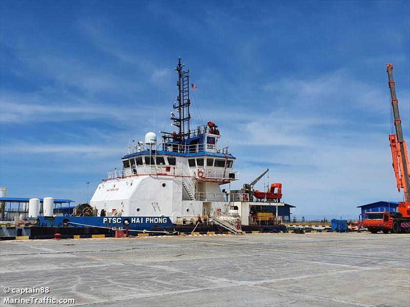 ptsc hai phong (Offshore Tug/Supply Ship) - IMO 9541186, MMSI 533130539, Call Sign 9WNL3 under the flag of Malaysia