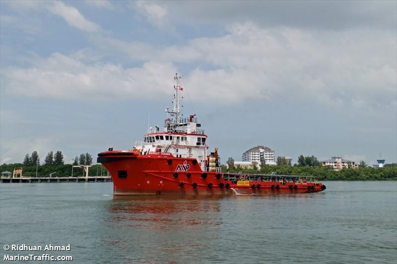 berkat tenang (Offshore Tug/Supply Ship) - IMO 9656618, MMSI 533130999, Call Sign 9MQH6 under the flag of Malaysia
