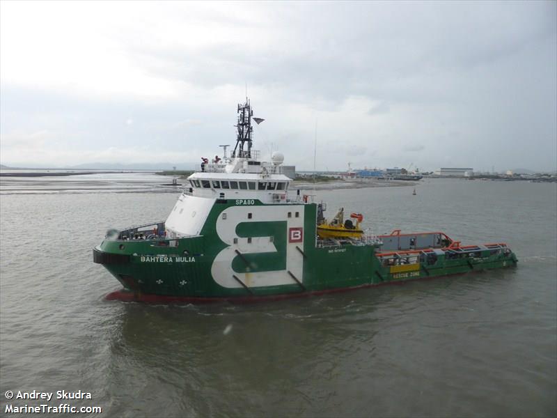 bahtera mulia (Offshore Tug/Supply Ship) - IMO 9619127, MMSI 533180005, Call Sign 9WND7 under the flag of Malaysia
