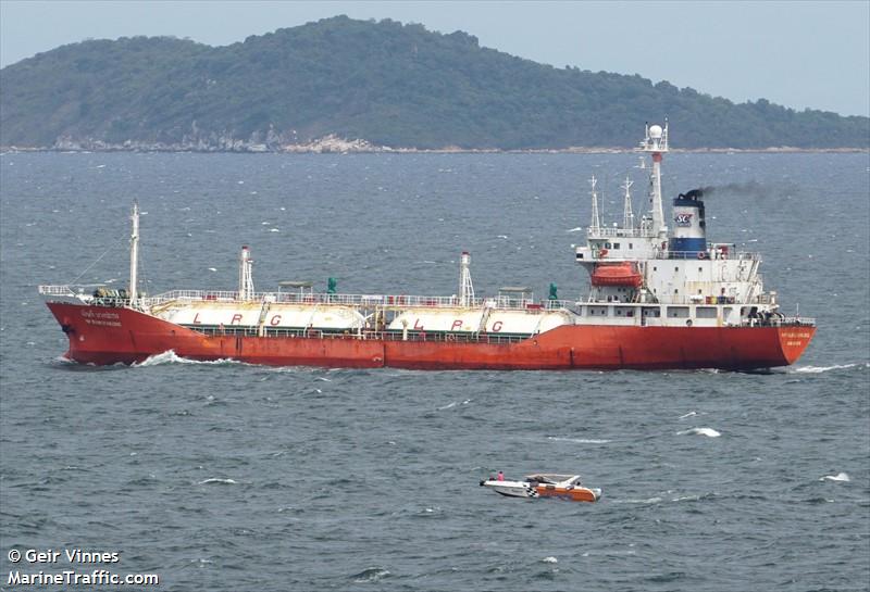 np bangpakong (LPG Tanker) - IMO 9020455, MMSI 567001650, Call Sign HSB4909 under the flag of Thailand