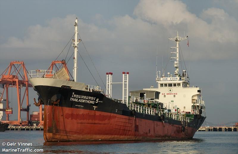 thai laemthong 5 (Oil Products Tanker) - IMO 8708696, MMSI 567058800, Call Sign HSB4336 under the flag of Thailand