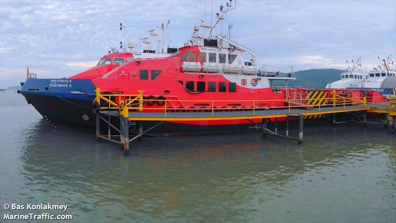 uniexpress 9 (Offshore Tug/Supply Ship) - IMO 9525039, MMSI 567346000, Call Sign HSB3879 under the flag of Thailand