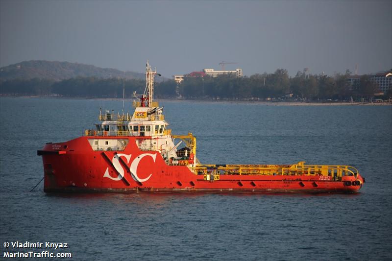 sc sky (Offshore Tug/Supply Ship) - IMO 9720603, MMSI 567528000, Call Sign HSB5608 under the flag of Thailand