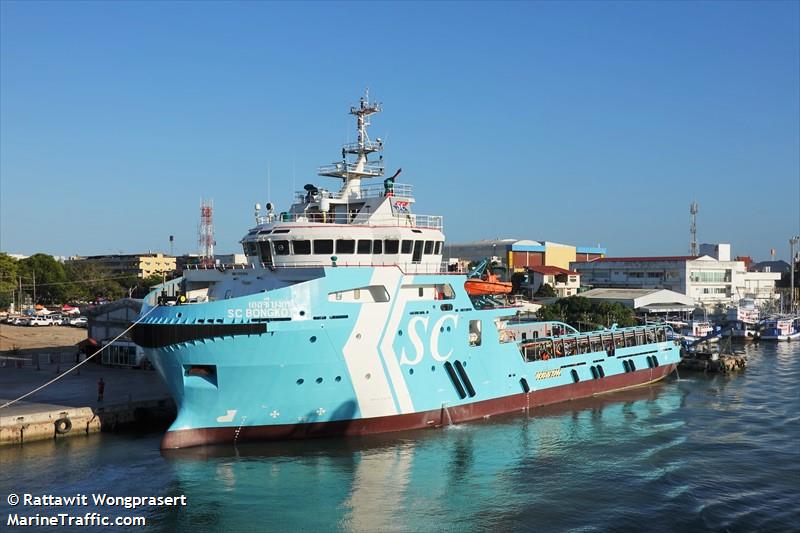 sc bongkot (Offshore Tug/Supply Ship) - IMO 9721516, MMSI 567555000, Call Sign HSB6282 under the flag of Thailand