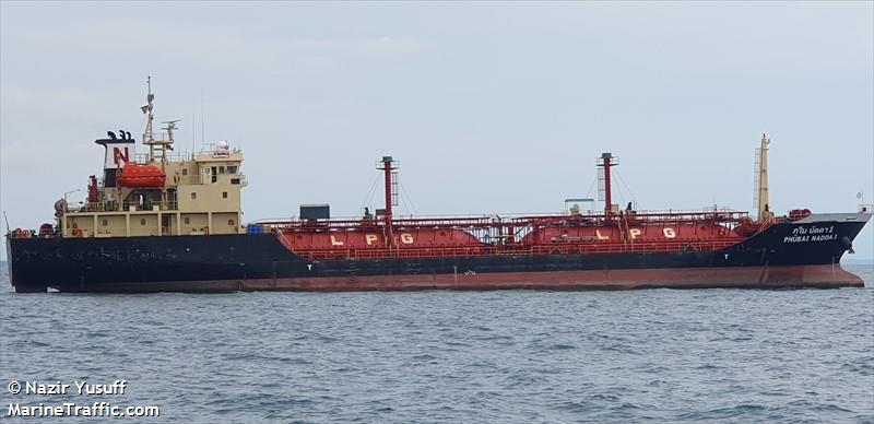 phubai nadda 1 (LPG Tanker) - IMO 9413030, MMSI 567578000, Call Sign HSB6907 under the flag of Thailand