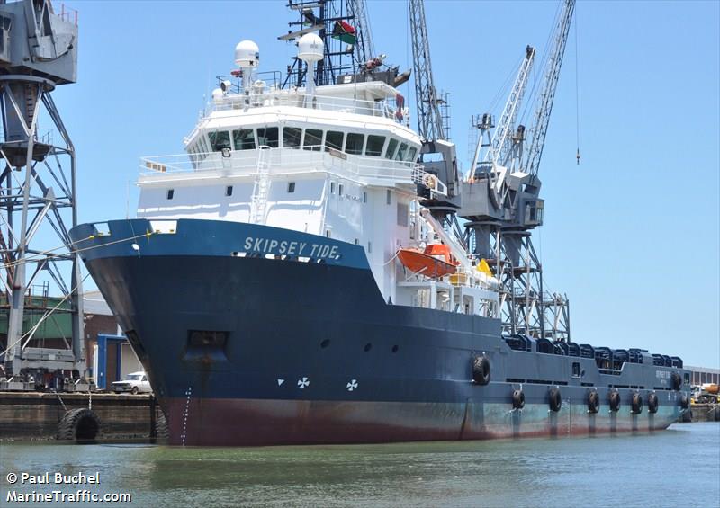 skipsey tide (Offshore Tug/Supply Ship) - IMO 9404687, MMSI 577114000, Call Sign YJTC4 under the flag of Vanuatu