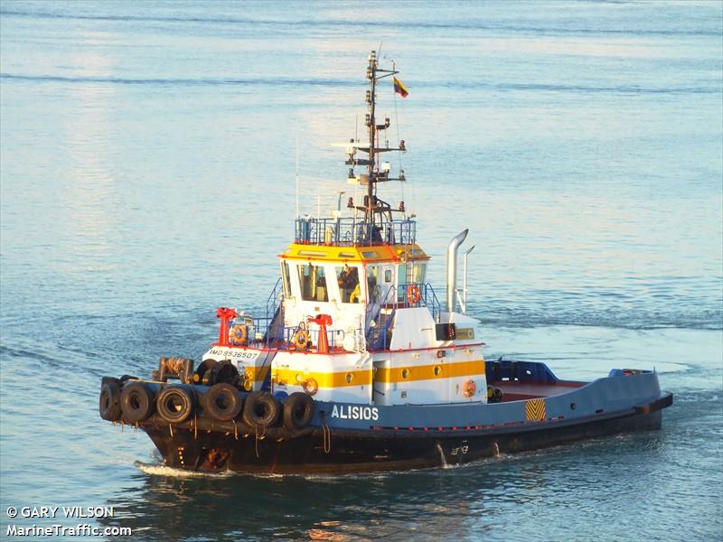 alisios (Tug) - IMO 9536507, MMSI 730151136, Call Sign HKJF5 under the flag of Colombia