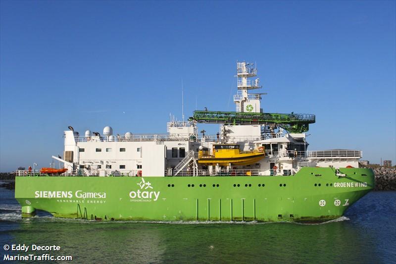 groenewind (Offshore Tug/Supply Ship) - IMO 9900318, MMSI 205032000, Call Sign ORMX under the flag of Belgium