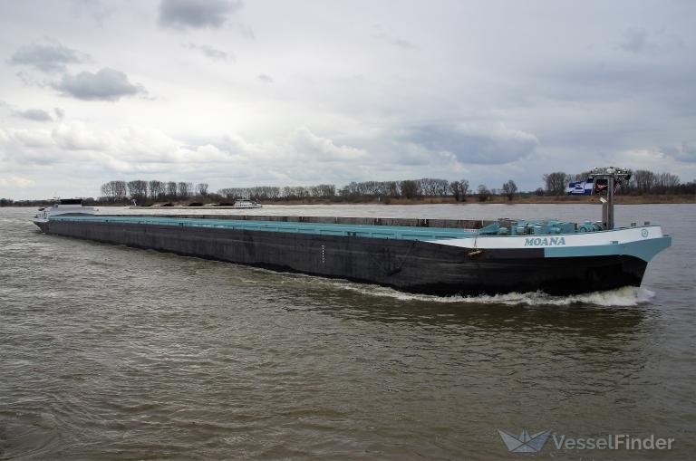 moana (Cargo ship) - IMO , MMSI 205257290, Call Sign OT2572 under the flag of Belgium