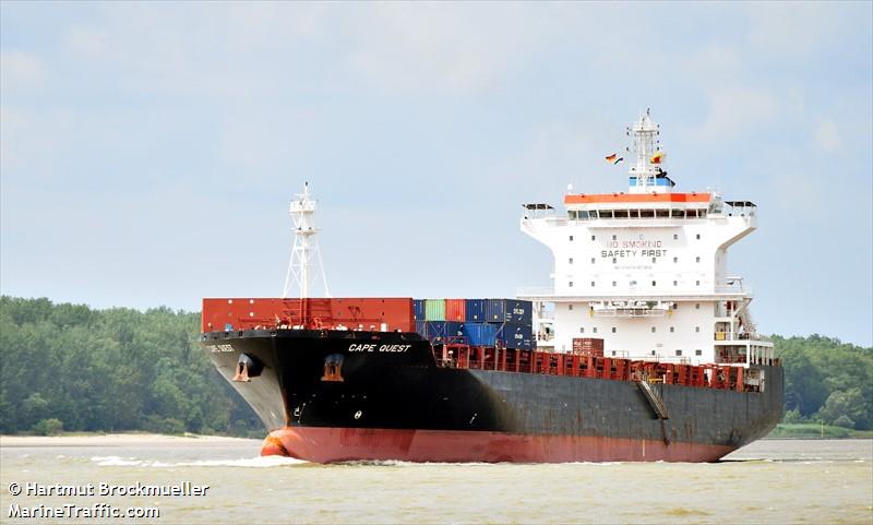 cape quest (Container Ship) - IMO 9734159, MMSI 212587000, Call Sign 5BRL4 under the flag of Cyprus