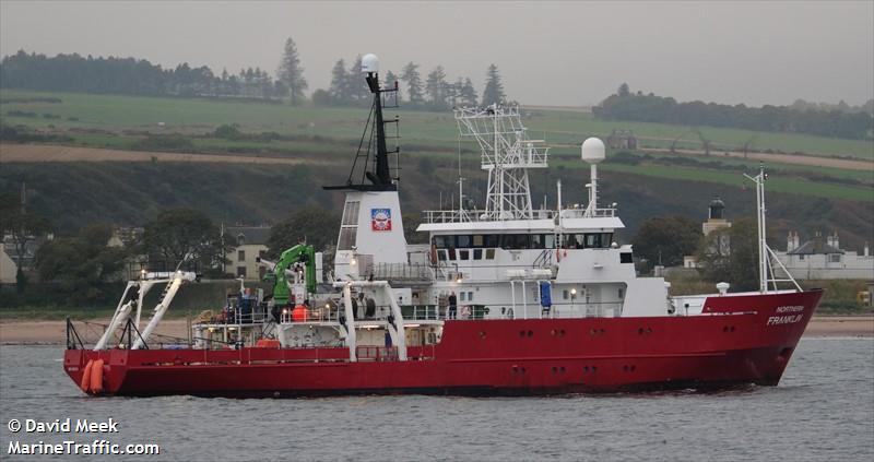 northern franklin (Research Vessel) - IMO 8301797, MMSI 219028268, Call Sign OZIH2 under the flag of Denmark