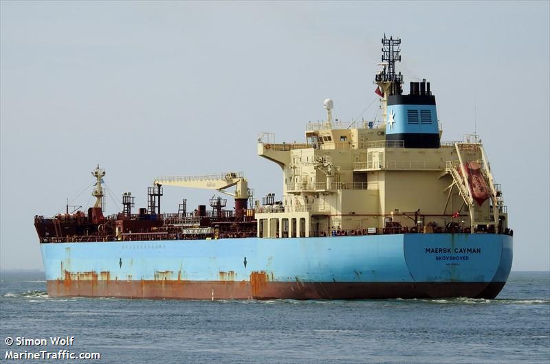 maersk cayman (Chemical/Oil Products Tanker) - IMO 9786164, MMSI 219394000, Call Sign OZDP2 under the flag of Denmark