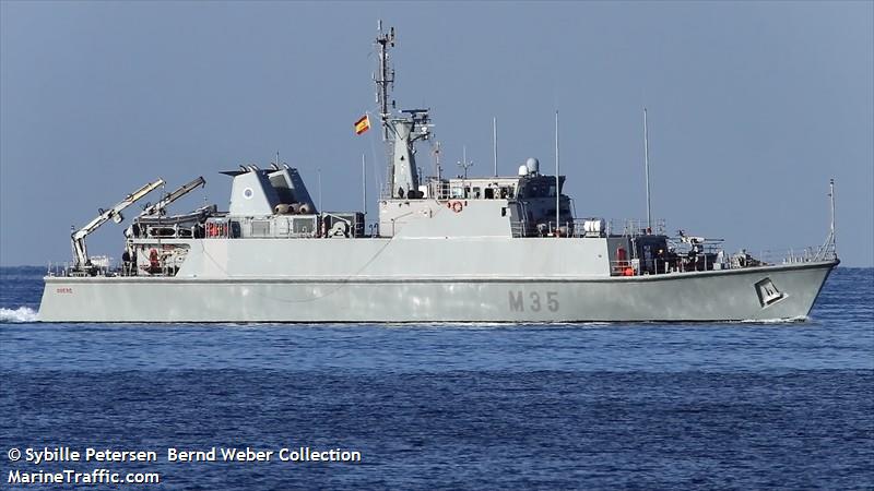 spanish navy warship (Unknown) - IMO , MMSI 225988509 under the flag of Spain