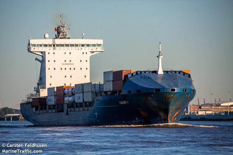 calisto (Container Ship) - IMO 9306067, MMSI 255806513, Call Sign CQEX6 under the flag of Madeira