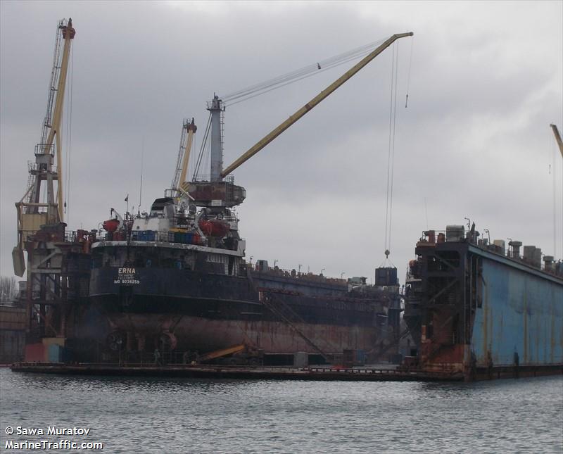 erna (General Cargo Ship) - IMO 8038259, MMSI 273434800, Call Sign UBIR7 under the flag of Russia