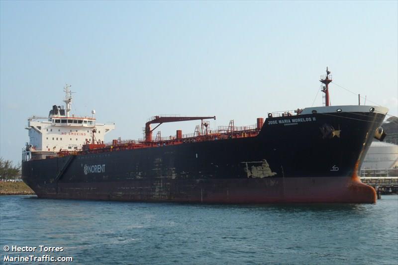 jose ma morelos ii (Chemical/Oil Products Tanker) - IMO 9396086, MMSI 345200002, Call Sign XCSR3 under the flag of Mexico
