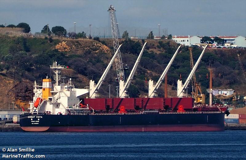 great vista (Bulk Carrier) - IMO 9909091, MMSI 477696200, Call Sign VRTY5 under the flag of Hong Kong