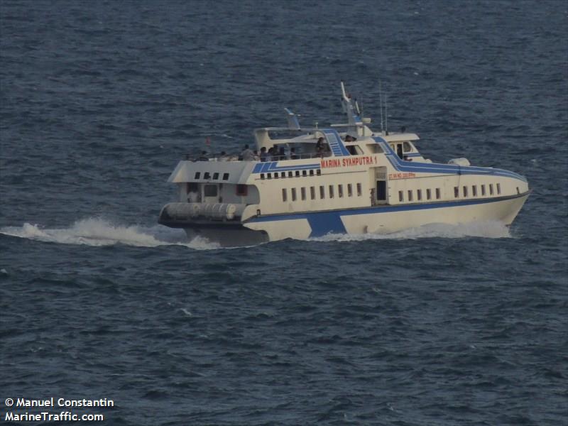 mu.marina syahputra1 (Passenger ship) - IMO 8540836, MMSI 525023034, Call Sign YB 3262 under the flag of Indonesia