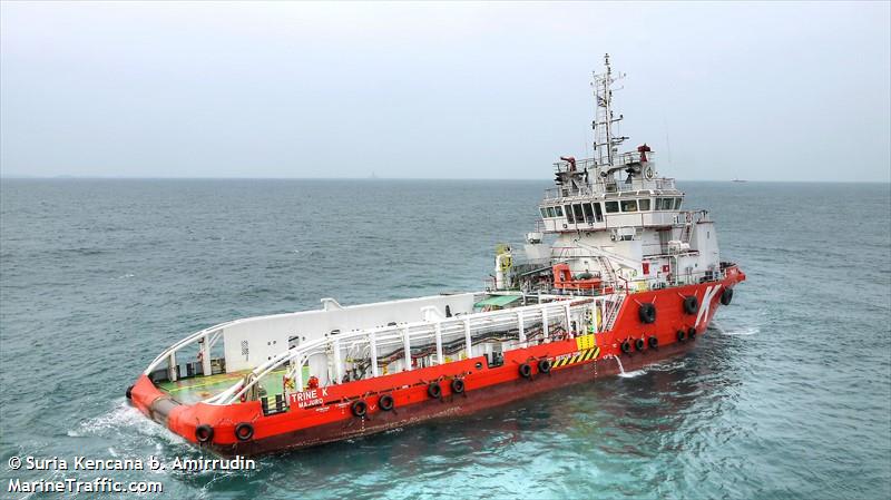 trine k (Offshore Tug/Supply Ship) - IMO 9444120, MMSI 538003585, Call Sign V7RV6 under the flag of Marshall Islands