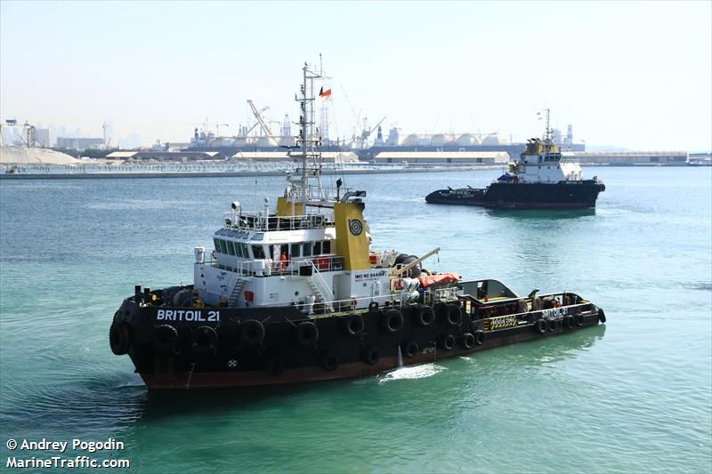 britoil 21 (Offshore Tug/Supply Ship) - IMO 9441647, MMSI 565442000, Call Sign 9V6857 under the flag of Singapore