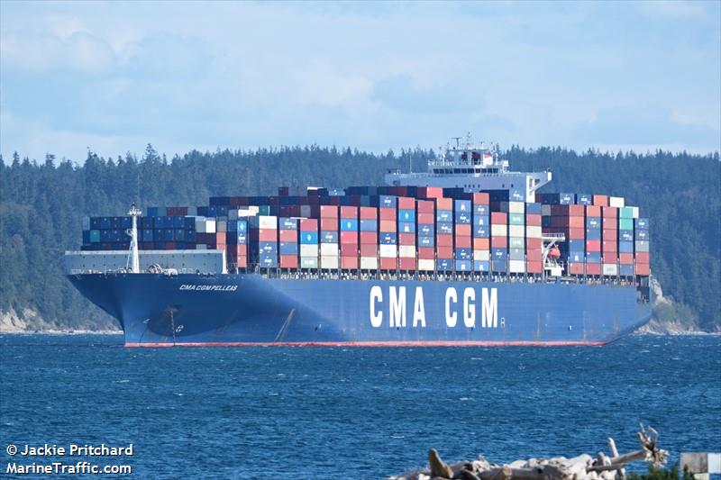 cma cgm pelleas (Container Ship) - IMO 9365788, MMSI 218846000, Call Sign DFPH2 under the flag of Germany