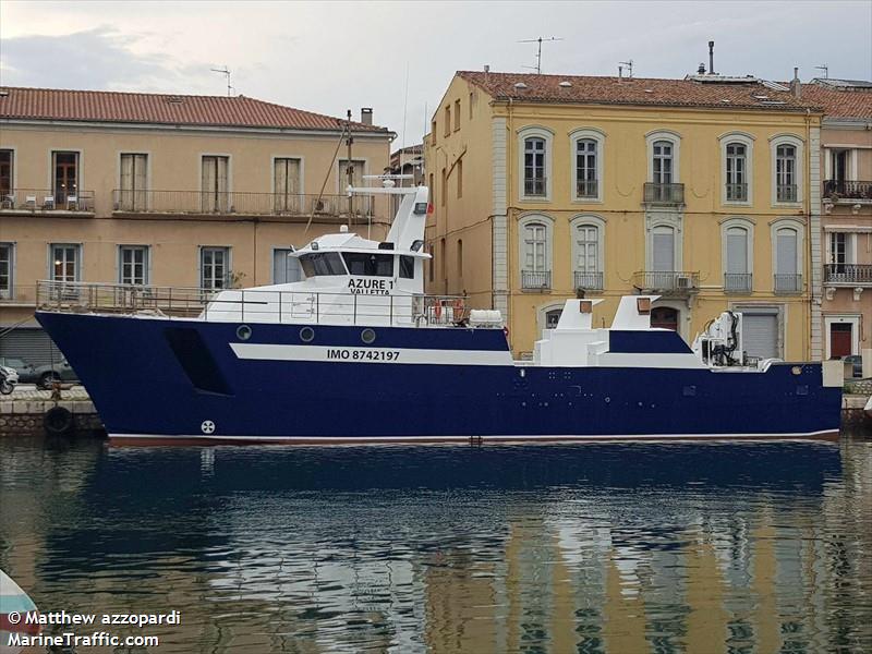 azure 1 (Fishing Vessel) - IMO 8742197, MMSI 229000236, Call Sign 9HB5977 under the flag of Malta