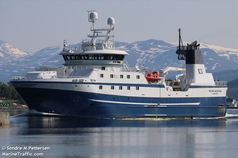 magne arvesen (Fish Factory Ship) - IMO 9876593, MMSI 257704000, Call Sign LFVX under the flag of Norway