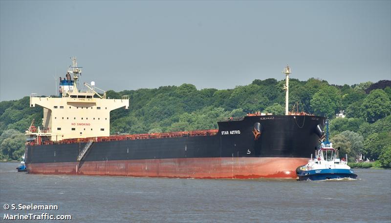 star astrid (Bulk Carrier) - IMO 9582453, MMSI 538006910, Call Sign V7EY2 under the flag of Marshall Islands