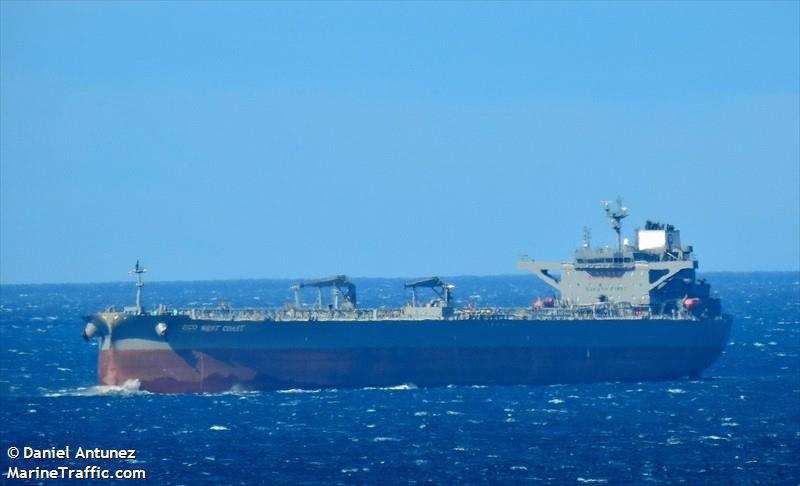 eco west coast (Crude Oil Tanker) - IMO 9902811, MMSI 538009213, Call Sign V7A4460 under the flag of Marshall Islands