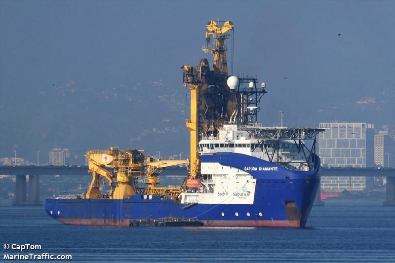 sapura diamante (Pipe Layer) - IMO 9656187, MMSI 710004844, Call Sign PU6279 under the flag of Brazil