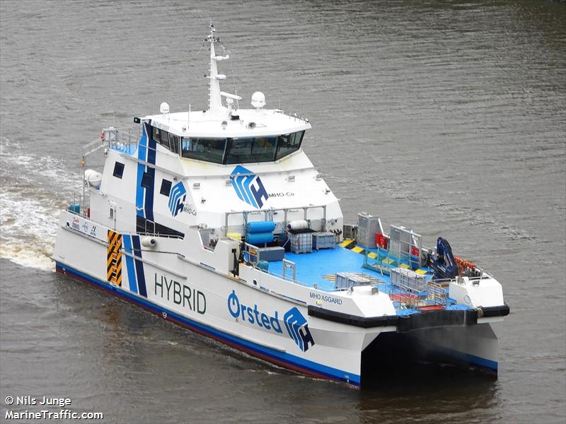 mho asgard (Offshore Tug/Supply Ship) - IMO 9915533, MMSI 219028352, Call Sign OZIK2 under the flag of Denmark