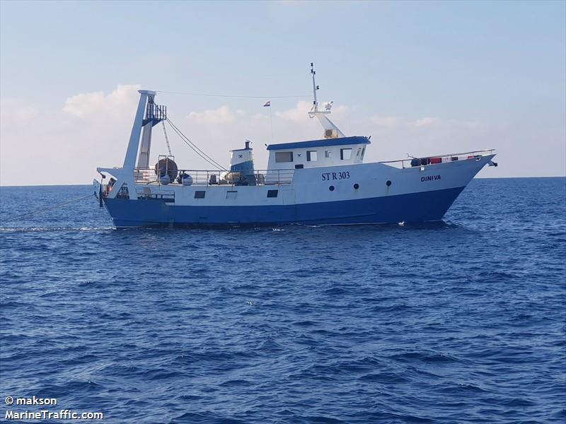 diniva (Fishing vessel) - IMO , MMSI 238934240, Call Sign 9AA6757 under the flag of Croatia