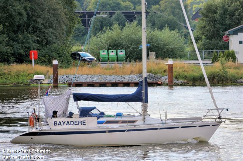 bayadere (Pleasure craft) - IMO , MMSI 244690696, Call Sign PF4595 under the flag of Netherlands