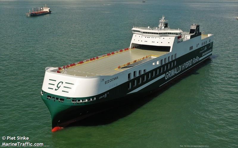eco catania (Ro-Ro Cargo Ship) - IMO 9859571, MMSI 247383700, Call Sign IBZR under the flag of Italy
