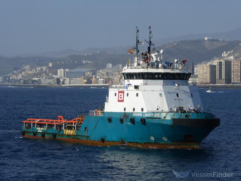 bourbon liberty 216 (Offshore Tug/Supply Ship) - IMO 9558622, MMSI 253410000, Call Sign LXZB under the flag of Luxembourg