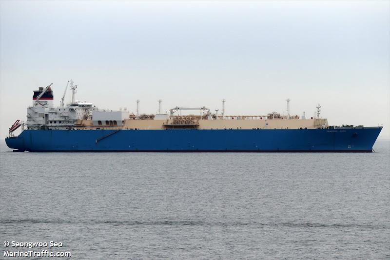 tangguh sago (LNG Tanker) - IMO 9361990, MMSI 308741000, Call Sign C6XC3 under the flag of Bahamas