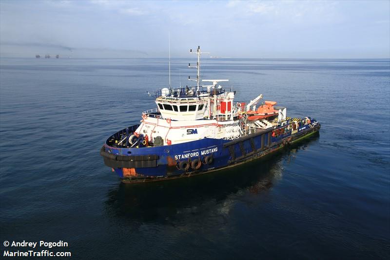 stanford mustang (Offshore Tug/Supply Ship) - IMO 9685956, MMSI 375563000, Call Sign J8B5029 under the flag of St Vincent & Grenadines