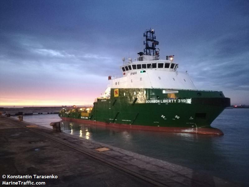 bourbon liberty 319 (Offshore Tug/Supply Ship) - IMO 9619191, MMSI 376966000, Call Sign J8B4924 under the flag of St Vincent & Grenadines