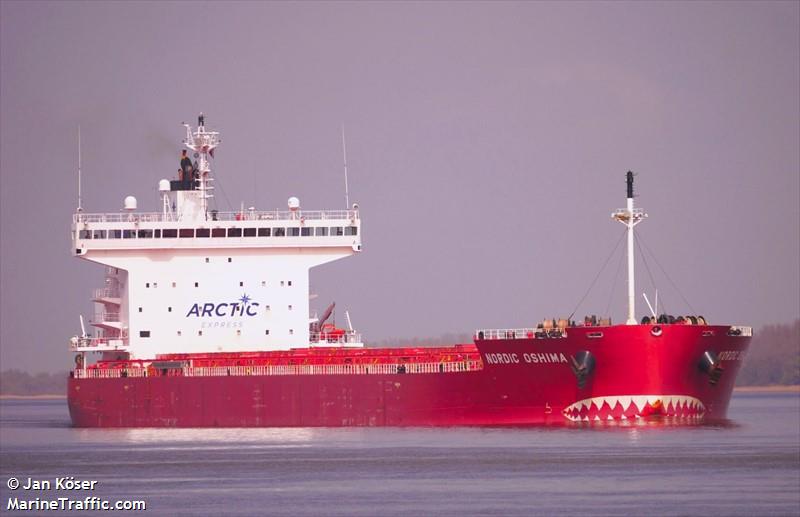 nordic oshima (Bulk Carrier) - IMO 9687227, MMSI 538009300, Call Sign V7A4562 under the flag of Marshall Islands