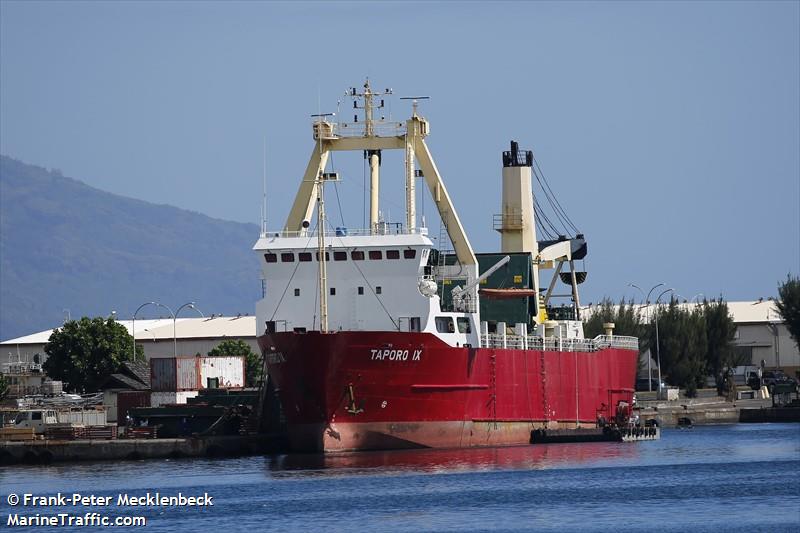 taporo 9 (Palletised Cargo Ship) - IMO 7521912, MMSI 546012200, Call Sign FNNA under the flag of French Polynesia
