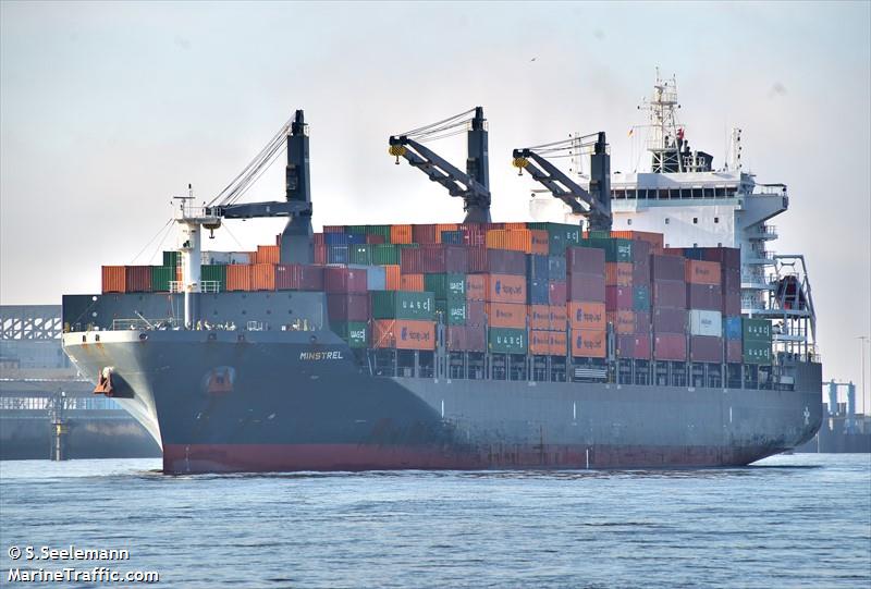 minstrel (Container Ship) - IMO 9743497, MMSI 563024800, Call Sign 9V3437 under the flag of Singapore