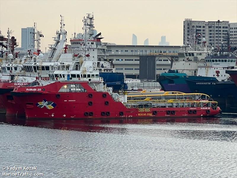 rawabi 20 (Offshore Tug/Supply Ship) - IMO 9661510, MMSI 572657210, Call Sign T2NR4 under the flag of Tuvalu