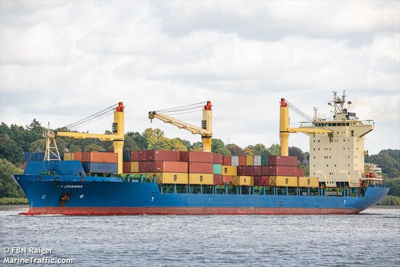 joanna (Container Ship) - IMO 9204477, MMSI 636016118, Call Sign D5EO2 under the flag of Liberia